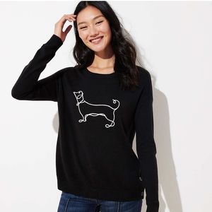 NWT Loft dachshund sweater, Size S
